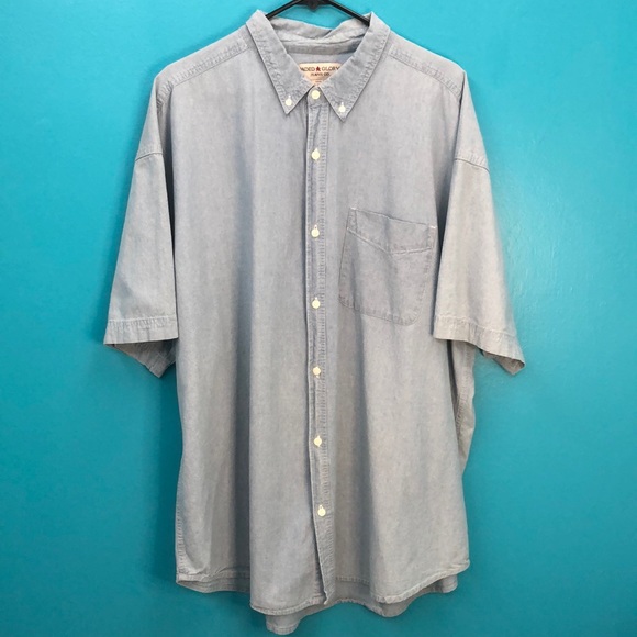 FADED GLORY JEANS CO DENIM BUTTON DOWN SHIRT•💯% cotton•3XL - Picture 8 of 8